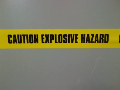 Economy Barrier Tape - CAUTION EXPLOSIVE HAZARD