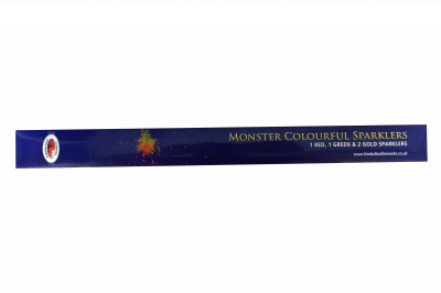 MONSTER COLOUR SPARKLER - PACK OF 4